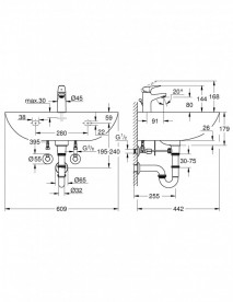 Раковина Grohe Bau Ceramic 60,9х44,2 см із змішувачем StartFlow та сифоном 39472000