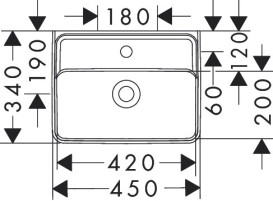 Раковина Hansgrohe Xanuia Q 45х34 см c отверстием без перелива керамика SmartClean белый 61141450