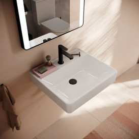 Раковина Hansgrohe Xanuia Q 55х48 см c отверстием без перелива керамика SmartClean белый 61147450