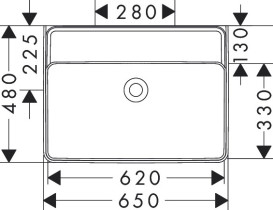 Раковина Hansgrohe Xanuia Q 65х48 см без отвору без переливу кераміка SmartClean білий 61154450