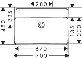 Раковина Hansgrohe Xanuia Q 70х48 см без отвору без переливу кераміка SmartClean білий 61135450