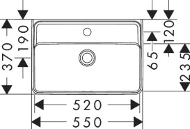 Раковина Hansgrohe Xanuia Q Compact 55х37 см c отверстием без перелива керамика SmartClean белый 61122450