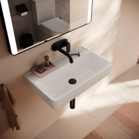 Раковина Hansgrohe Xanuia Q Compact 65х39 см без отверстия без перелива керамика SmartClean белый 61131450