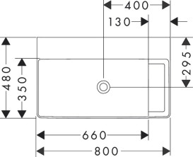 Раковина Hansgrohe Xelu Q 80х48 см полка справа без отверстий без перелива керамика SmartClean белый 61026450