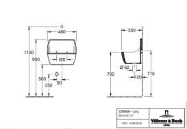 Раковина хозяйственная Villeroy&Boch O.Novo 45х35 санитарная керамика CeramicPlus альпийский белый 691201R1
