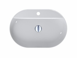 Раковина Miraggio France 60х40 см литой мрамор белый глянцевый 0000199