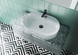 Раковина Miraggio France 60х40 см литой мрамор белый глянцевый 0000199