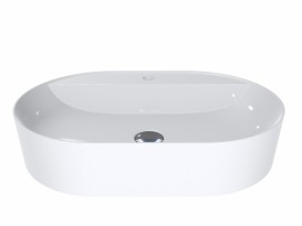 Раковина Miraggio France 60х40 см литой мрамор белый глянцевый 0000199