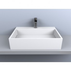 Раковина Miraggio Mares 600 см литой мрамор белый глянцевый 0000213