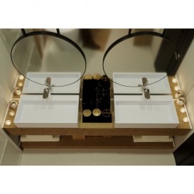 Раковина Miraggio Mares 600 см литий мармур білий глянцевий 0000213