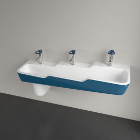 Раковина многоместная Villeroy & Boch O.Novo Kids 130х43 см сантехническая керамика синий океан 4A0813BC9A