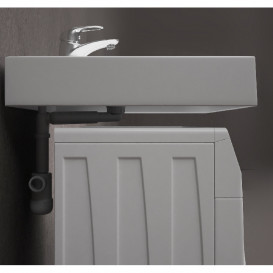 Раковина над пральною машиною Fancy Marble Lily 60х50 см штучний камінь білий матовий 6307103