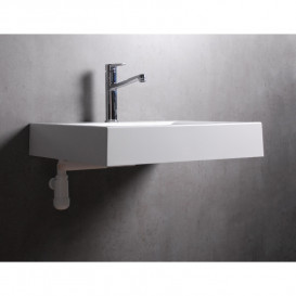 Раковина над пральною машиною Fancy Marble Lily 60х50 см штучний камінь білий матовий 6307103