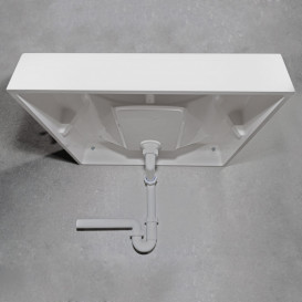 Раковина над пральною машиною Fancy Marble Lily 60х50 см штучний камінь білий матовий 6307103