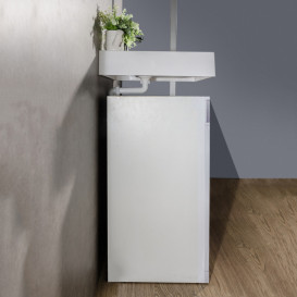 Раковина над пральною машиною Fancy Marble Lily 60х50 см штучний камінь білий матовий 6307103