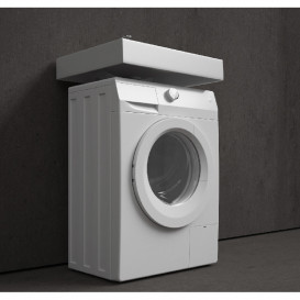 Раковина над пральною машиною Fancy Marble Lily 60х50 см штучний камінь білий матовий 6307103