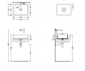 Раковина для ванної накладна Flaminia колекція Miniwash біла MWL48