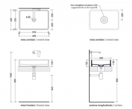 Раковина для ванной накладная Flaminia коллекция Miniwash белая MWL60