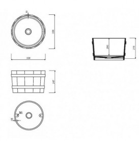 Раковина для ванной Marmorin Jacob Ø35,8 см литой камень белый 485 039 020 xx x