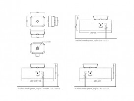 Раковина накладна Hatria Happy Hour 18:00 S 55х38 см санфарфор білий Y2A001