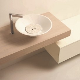 Раковина накладна Kerasan Deco Cocktail ø45 см санфарфор білий матовий 480169