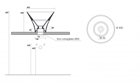 Раковина накладна Kerasan Deco Flute ø40 см санфарфор білий 480201