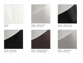 Раковина накладна Kerasan Deco Flute ø40 см санфарфор білий / чорний матовий 480224