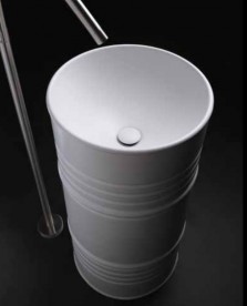 Раковина напольная Kerasan Artwork Barrel санфарфор белый 4742K01