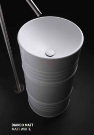 Раковина напольная Kerasan Artwork Barrel санфарфор белый матовый 4742K30