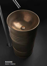 Раковина для підлоги Kerasan Artwork Barrel санфарфор іржа 4742K83