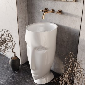 Раковина напольная Kerasan Artwork Moloco санфарфор белая 474001