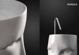 Раковина напольная Kerasan Artwork Moloco санфарфор белая 474001