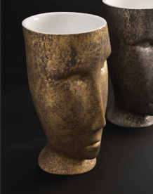 Раковина напольная Kerasan Artwork Moloco санфарфор белый/античное золото 474060