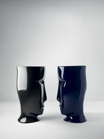 Раковина для підлоги Kerasan Artwork Moloco санфарфор білий / чорний глянсовий 4741K29