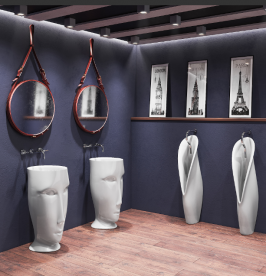 Раковина для підлоги Kerasan Artwork Moloco санфарфор білий матовий 4741K30