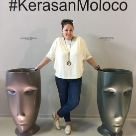 Раковина для підлоги Kerasan Artwork Moloco санфарфор бургундський матовий 4741K75