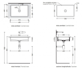 Раковина встраиваемая под столешницу Flaminia Miniwash MW60SP