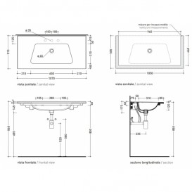 Раковина подвесная Flaminia Bloom BM105L