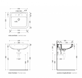Раковина подвесная Flaminia Como CM62L