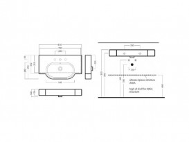 Раковина підвісна Hatria Area 81х45 см санфарфор білий Y0UP01