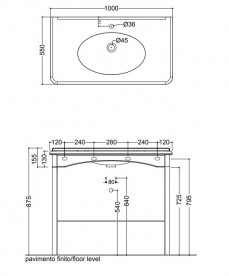 Раковина підвісна Kerasan Retro чорна 104904