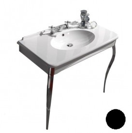 Раковина подвесная с консолью Kerasan Retro черная 1049К4