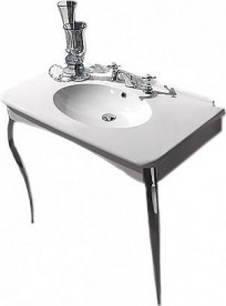 Раковина подвесная с консолью Kerasan Retro белая 1049КО