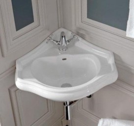 Раковина  подвесная угловая Kerasan Retro керамическая белая 103201