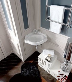 Раковина  подвесная угловая Kerasan Retro керамическая белая 103201