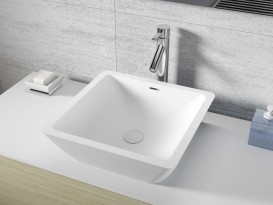 Раковина Riho Avella 42х42 см искусственный камень белый матовый F7AN6042421110