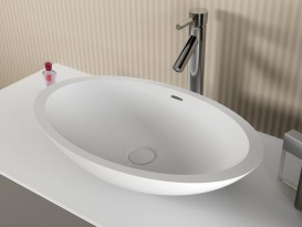 Раковина Riho Avella 58х36 см искусственный камень белый матовый F7AN6058361110