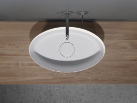 Раковина Riho Thin Oval 58х34,6 см штучний камінь білий матовий F70028