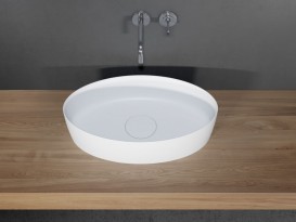 Раковина Riho Thin Oval 58х34,6 см штучний камінь білий матовий F70028