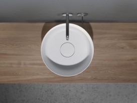 Раковина Riho Thin Round Ø41,8 см штучний камінь білий матовий F70026